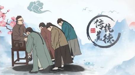 古风水墨中华传统美德宣传PR模板