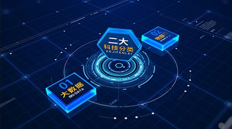 粒子科技数据模块分类AE模板