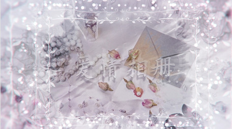 花边相框水墨晕染转场爱情照片相册AE模板