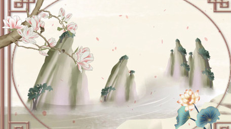 中国风水墨山水古韵背景视频