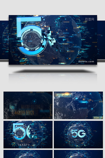 科技未来世界数字连接logo动画AE模板图片