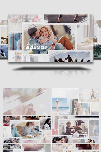 温馨记忆照片墙写真相册展示AE模板图片