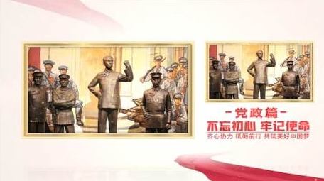 红色党政历史图文时间线展示PR模板