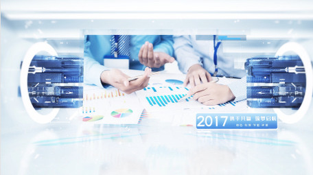 大气玻璃科技企业图文展示宣传片AE模板