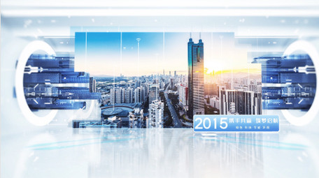 大气玻璃科技企业图文展示宣传片AE模板