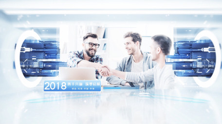 大气玻璃科技企业图文展示宣传片AE模板