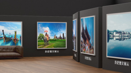 历史图文三维空间展示AE模板