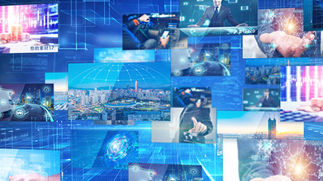 智能科技大气图文E3D质感片头