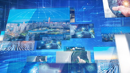 智能科技大气图文E3D质感片头