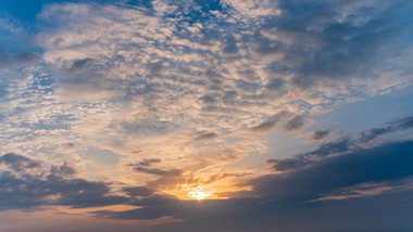 自然震撼<strong>日落</strong>天空云层移动变化4k延时