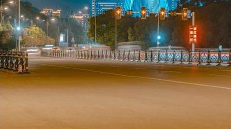 交通车流夜景实拍公路上车水马龙视频