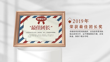 简洁E3D证书照片墙超多专利AE模板