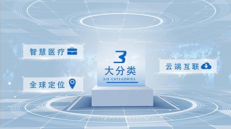 简洁科技粒子文字分类展示AE模板