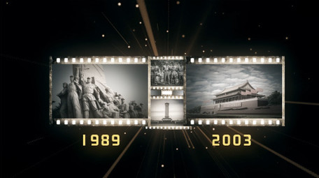 党政历史老照片多图汇聚复古胶片风AE模板