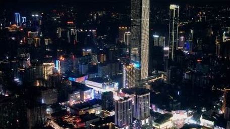 城市夜景航拍长沙热门城市夜景航拍视频