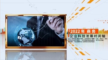 企业商务科技历程时间轴图文展示宣传