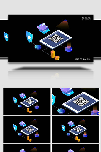微粒体2.5D办公金融工作商务MG动画图片
