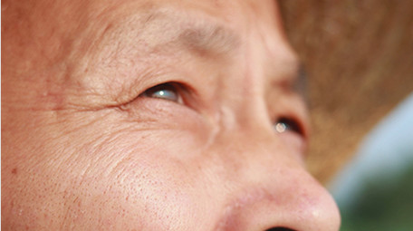 农业农民老人眼睛眼神视频素材