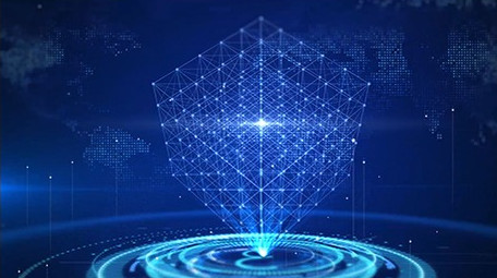 蓝色科技粒子分支信息数据分类AE模板