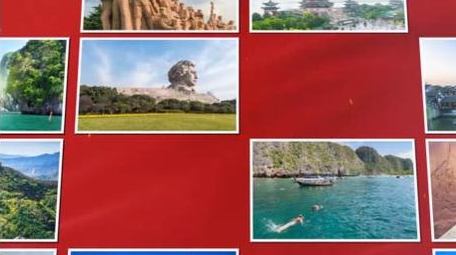 党政照片墙展示AE模板