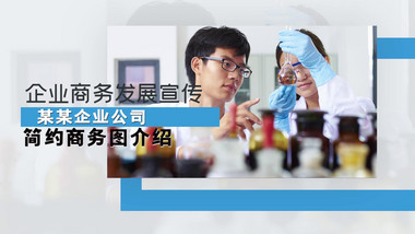 简约企业商务图文介绍宣传展示开场