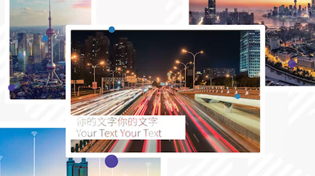 简洁商务科技图文展示幻灯片PR模板4K