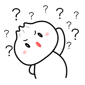 简约包子问号疑问纳闷疑惑表情包gif