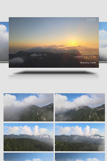 自然风景江西庐山云海航拍视频图片
