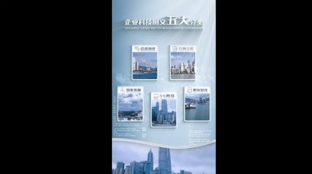 明亮企业科技图文分类展示竖屏AE模板