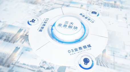 简洁企业图文商务信息分类展示宣传AE模板