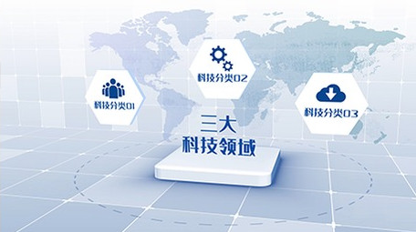 粒子科技数据文字分类AE模板包装