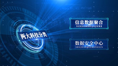 科技粒子信息板块分类包装AE模板