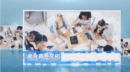 商务科技粒子图文宣传AE模板