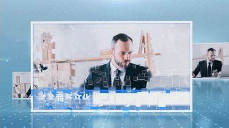 商务科技粒子图文宣传AE模板