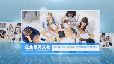 商务科技粒子图文宣传AE模板