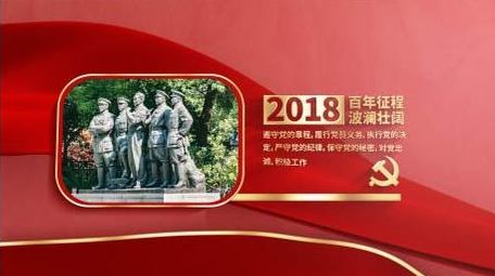 大气党政党建历史图文展示AE模板