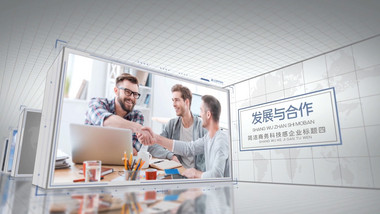 简洁大气时间顺序商务科技图文展示AE模板