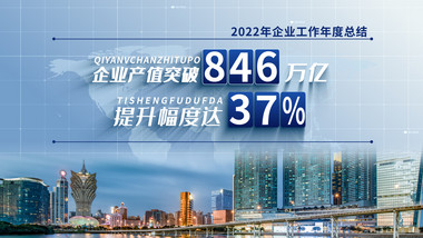 简洁商务<strong>企业</strong>图文数据展示ae模板