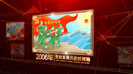 震撼大气党政历史发展时间轴AE模板