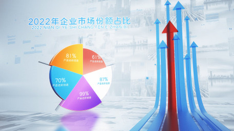 企业箭头数据信息标题AE模板