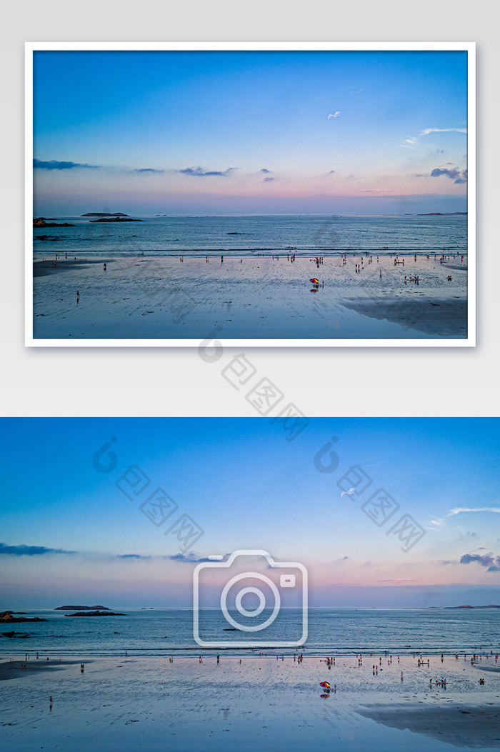 傍晚夕阳下的平潭海岸边摄影图图片图片