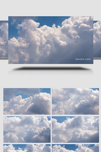 蓝天白云天空高空立体云卷云舒图片