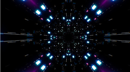 霓虹粒子隧道4K循环视频素材