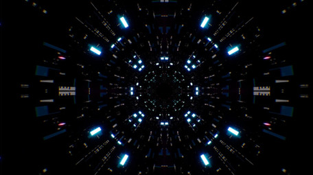 霓虹粒子隧道4K循环视频素材