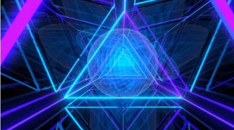 大气霓虹灯循环穿梭背景视频