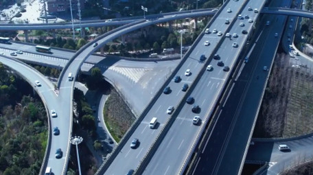 城市交通大气昆明菊华立交航拍