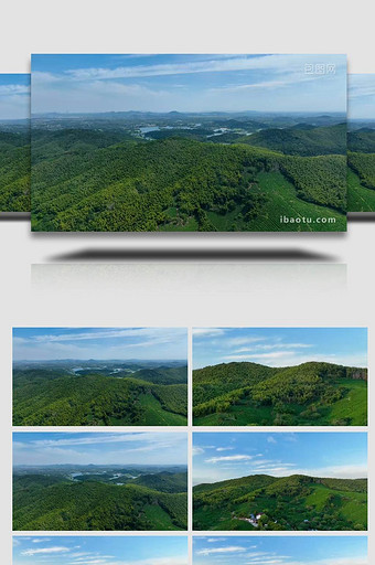 震撼森林山川自然风景4k航拍图片