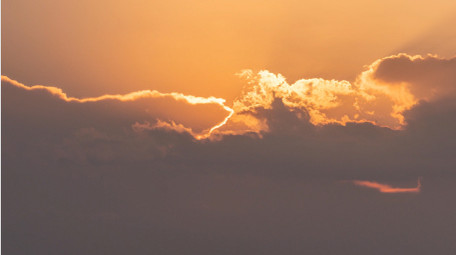 自然震撼天空日落云层变化延时