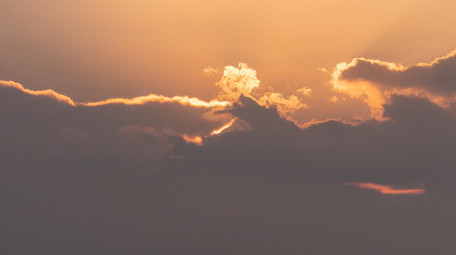 自然震撼天空日落云层变化延时