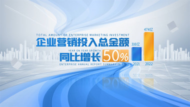 简洁<strong>企业</strong>图表数据展示AE模板